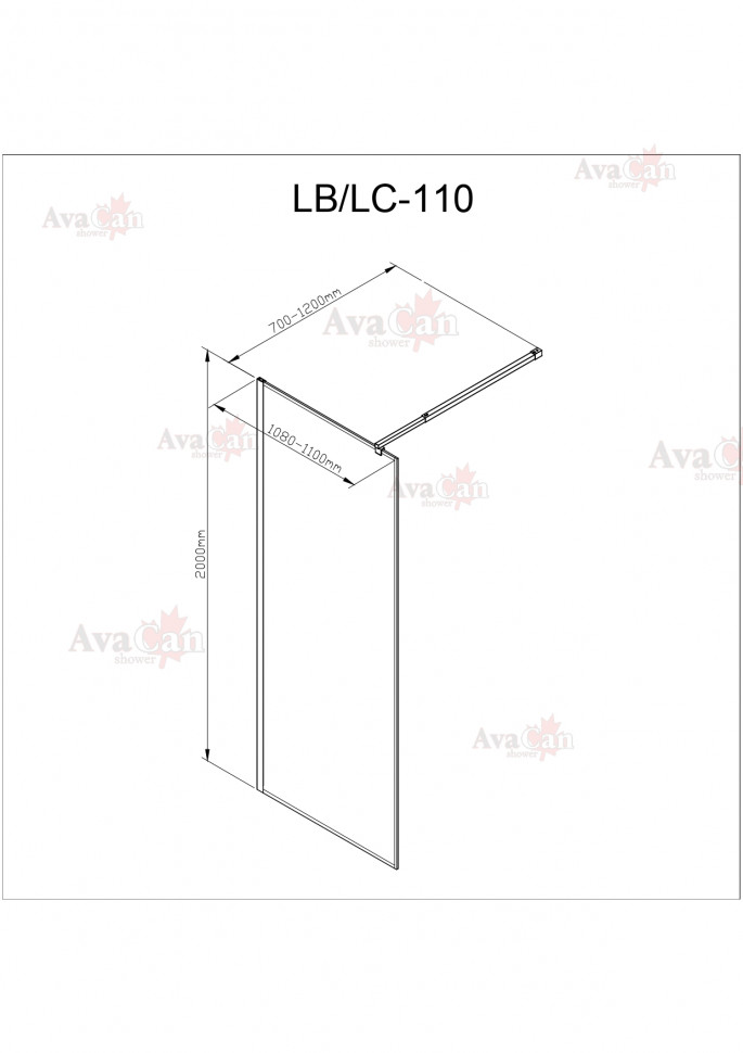 Душевая перегородка AvaCan LC 110