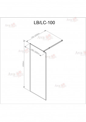 Душевая перегородка AvaCan LC 100