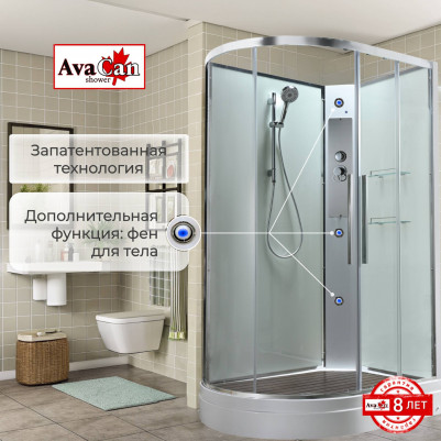 Душевая кабина EM2912RNT без крыши прозрачная