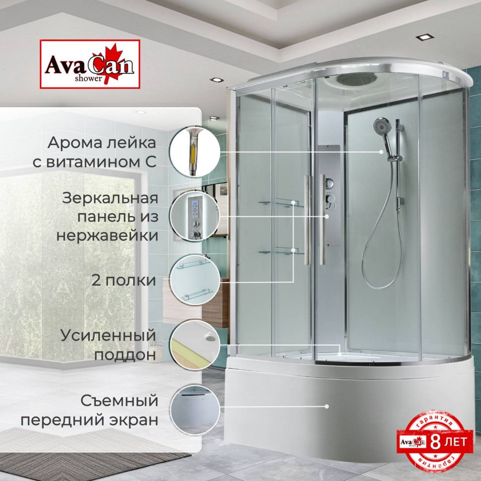 Душевая кабина EM5912LT стандартная прозрачная