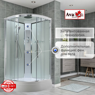 Душевая кабина EM3010T стандартная прозрачная
