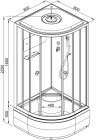 Душевая кабина AvaCan D80S с электрикой