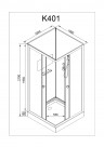 Душевая кабина AvaCan K401 без крыши