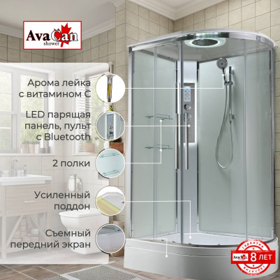 Душевая кабина EM3812LLEDT прозрачная