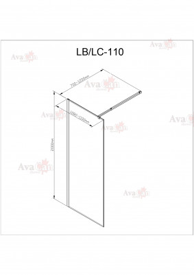 Душевая перегородка AvaCan LB 110