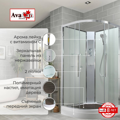 Душевая кабина EM2010NT без крыши прозрачная
