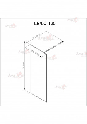 Душевая перегородка AvaCan LB120 MT