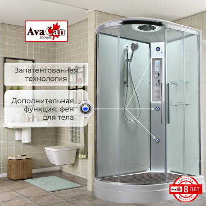 Душевая кабина EM2811RLEDT прозрачная